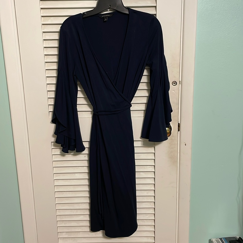 Navy Banana Republic wrap dress